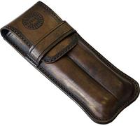 Artiglieria Fiorentina - Havana - Shaped Cigarette Holder for Cubans in Case in Genuine Vegetable Tanned Leather - Various Colours, dark brown