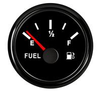 ARTILAURA 0-90 ohm Fuel Gauge 2 inch Boat Fuel Level Gauge Marine Gas Tank Meter for Universal AUTO Car Truck Diesel RV Vehicle (Black)