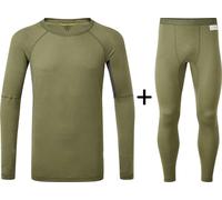 Artilect Men's Boulder 125 Crew Neck Base Layer COMBO - Kalamata Olive Green {Legging} - Large