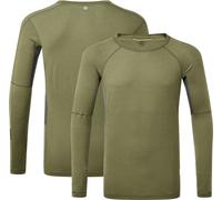 Artilect Men's Boulder 125 Long Sleeve Baselayer Crew {ART-2211120} - Kalamata Olive Green/Ash Grey - Large