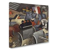 Artillery by Roger de la Fresnaye Classic Painting Canvas Wall Art Print Ready to Hang, Framed Picture for Living Room Bedroom Home Office Décor, 20x20 Inch (50x50 cm)
