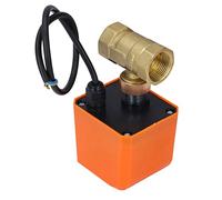 Artillery Electric Ball Valve, AC220V Motor Ball Valve, 3/4 Inch DN20, Brass, 2-Way, Motorized, Yellow