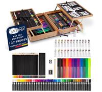 Artina 122pcs Painting Set for Kids with Artist Easel Stand Acrylic Paints