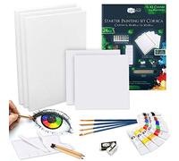 Artina 24pcs Acrylic Painting Set with 5 Canvases & Brushes - Canvas Painting Kit with Paint, Palette & Art Supplies for Kids & Beginners - Christmas Art Sets for Adults - Corsica
