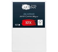 Artina FSC® Canvas for Painting 10pcs Blank Cotton Stretcher Frame Acrylic