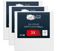 Artina FSC® Large Blank Canvas for Acrylic Watercolour & Oil Painting 3pcs