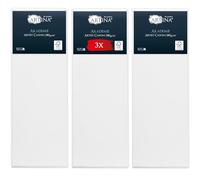 Artina FSC Large Canvas for Painting 3pcs for Acrylic Watercolour Oil | 50x150cm Blank Canvases for Art 100% Cotton Stretcher Frame 280 g/m² panoramic Akademie