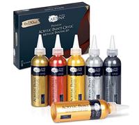 Artina Metallic Acrylic Paint Set Quick-Drying for Crafts on Canvas Paper
