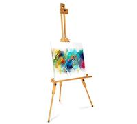 Artina Portable Wooden Easel Stand for Paining for Canvas 80 cm - Lightweight Field Easel with Adjustable Tilt, Non-Slip Rubber Feet - Oiled Solid Beechwood Easy Assembly - St. Tropez