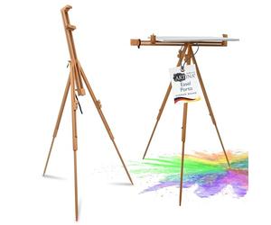 Artina Universal Tripod Wooden Easel Stand for Painting Canvases up to 100 cm Porto - Angle 90° Various Painting Techniques - Portable Field Art Artist Easel Display Stand Sketching Drawing