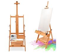 Artina Wooden Easel Stand for Painting Canvases up to 150 cm Napoli - H-Frame Art Artist Easel for Studio - Large Display Stand & Canvas Holder
