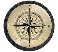 Artinhand 4 Pack Retro Nautical Compass Cabinet Knobs for Kitchen Bathroom