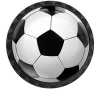 Artinhand 4 Pack Soccer Cabinet Knobs for Kitchen Bathroom