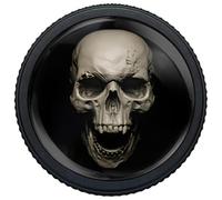 Artinhand 4 Pack White Skull Metal Cabinet Knobs for Kitchen Bathroom