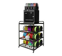 ARTINRACK 3D Printer Stand, TR4 Heavy Duty 3D Printer Table Stand with Filament Storage Rack, 4 Tier Rolling 3D Printer Accessories Cart with Wheels for 3D Printing Studio Home Office Workshop