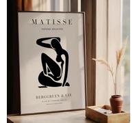 ARTINSPIRIO Henri Matisse Poster Black and Beige Picture (Poster Only, 60 x 80 cm)