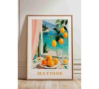 ARTINSPIRIO Wall Poster Amalfi Coast, Citrus Fruits Window View, without Frame (50 x 70 cm, Premium Poster 230/gsm)