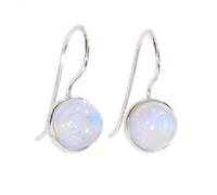 Artipol Earrings European product French style. Srebro rodowane - natural stone - model E2206, Standaard, Srebro rodowane Natural stone, Pierre de lune