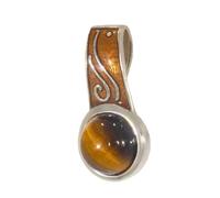 Artipol European production pendant in French style. Enameled silver with natural stone - model P3417, Domyślny, Stone Enamel Silver Stone, Oeil de tigre