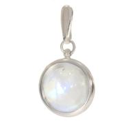 Artipol European production pendant in French style. Rhodium plated silver with natural stone - model P3015, Domyślny, Stone Silver Rhodium Plated Stone, Pierre de lune