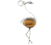 Artipol European production pendant in French style. Silver with natural stone - model P3806, Domyślny, Silver Stone, Oeil de tigre