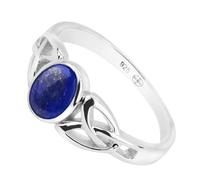 Artipol Ring European product French style. Srebro rodowane with natural Lapis lazuli - model 2628-LL, size 52
