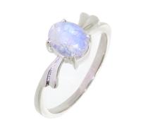 Artipol Ring European product French style. Srebro rodowane with natural Moonstone - model 3430-PL, size 51