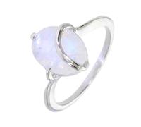 Artipol Ring European product French style. Srebro rodowane with natural Moonstone - model 3817-PL, size 55