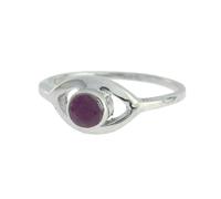 Artipol Ring European product French style. Srebro rodowane with natural Ruby - model M23-R, size 50