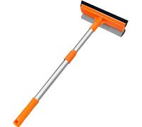 ARTIPOLY Squeegee for Window | 2-in-1 Window Cleaner Sponge and Soft Rubber Strip with Telescopic Extension Pole 18”-29” | Window Washer for Shower, Car Windshield, Mirror, Glass Cleaning