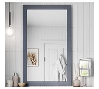 Artis® 600 x 1000mm Bathroom Mirror Gloss Grey Wood Framed Vanity Mirrors Wall Mounted Mirrored, Rectangular
