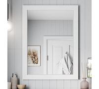 Artis® 600 x 800mm Bathroom Mirror Gloss White Wood Framed Vanity Mirrors Wall Mounted Mirrored, Rectangular