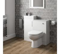 Artis Breeze Back To Wall Toilet & Vanity Unit with Basin - White Gloss 900mm