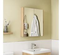 Artis Centro Oak Wall Hung Bathroom Mirror Cabinet 650 x 600mm