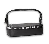 Artis Double Decker Brush Travel Case Large - Luxury Cosmetic Bag with Transparent Compartment - Travel Bag - Stylish Bag for Cosmetics - Black - 1 pc