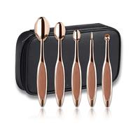 Artis Elite 5 Brush Set - Ergonomic, Durable Makeup Brushes - Makeup Brush Set with CosmeFibre Bristles - Face Makeup Brushes - Rose Gold - 5 Pc