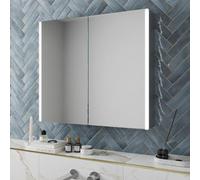 Artis Espello LED Aluminium Mirror Cabinet with Demister Pad & Shaver Socket 600x700mm - Mains Power