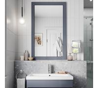Artis Gloss Grey 600 x 1000mm Framed Bathroom Mirror
