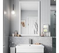 Artis Gloss White 600 x 1000mm Framed Bathroom Mirror