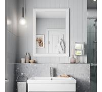 Artis Gloss White 600 x 800mm Framed Bathroom Mirror