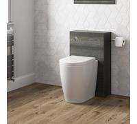 Artis Grey Wood Back To Wall Toilet Unit & Bordeaux Toilet 500mm