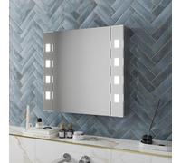 Artis Ilum LED Aluminium Mirror Cabinet with Demister Pad and Shaver Socket 650x600mm - Mains Power