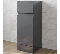 Artis Luna Grey Gloss Freestanding Bathroom Storage Unit - 300mm