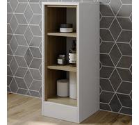 Artis Luna White Gloss Cloakroom Freestanding Open Shelf Unit - 300mm
