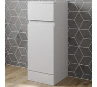Artis Luna White Gloss Freestanding Bathroom Storage Unit - 300mm
