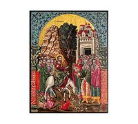 Artis Premium Replicas The Palm Sunday 18th Century Greek Orthodox Byzantine Gilded Icon with 22Κ Gold Leaf (23 x 30 cm)
