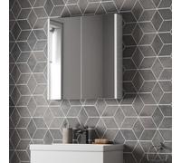 Artis White Gloss Double Door Mirror Cabinet 600 x 650mm