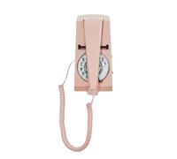 Artisam Corded Retro Telephone, Vintage Landline Wall Mounted Rotary Dial Phone for Home Office Hotel School (Pink)