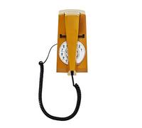 Artisam Retro Corded Wall Telephone, Vintage Landline Rotary Dial Phone for Home Office Hotel School (Light Coffee)
