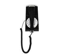 Artisam Retro Telephone, Corded Vintage Landline Wall Mounted Rotary Dial Phone for Home Office Hotel School (Black)